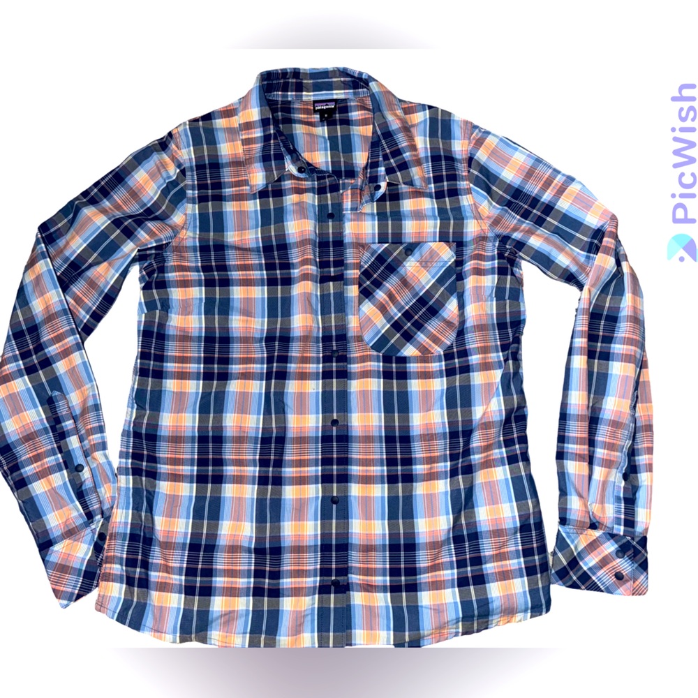 Patagonia Havasu Plaid Button Down Lightweight Shirt medium